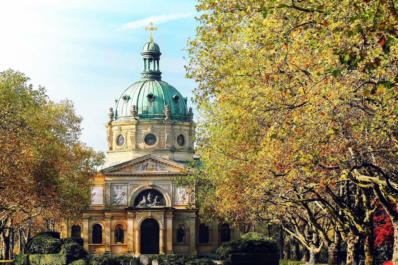 graveyard, burial hall, style, neo-renaissance, building, christian, house of prayer, funeral, the atmosphere, main cemetery, freiburg, to bathe, funeral, funeral, funeral, funeral, funeral, freiburg, freiburg