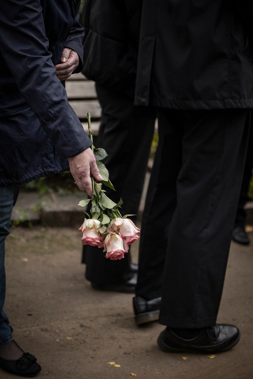grief, rose, rose flower, white, fall, funeral, farewell, sorrow